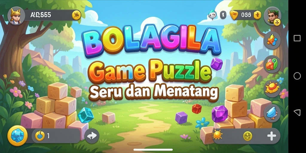 Screenshot gameplay BOLAGILA memperlihatkan tantangan Puzzle yang menarik.
