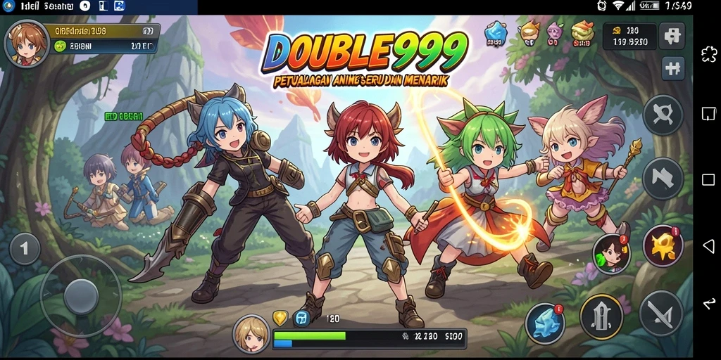 Screenshot menunjukkan karakter anime dalam pertarungan seru yang mendebarkan.