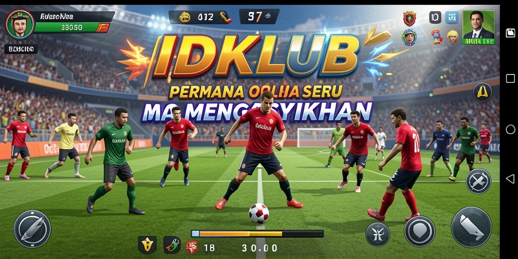 Tampilan menarik dari gameplay olahraga yang seru di IDKLUB.