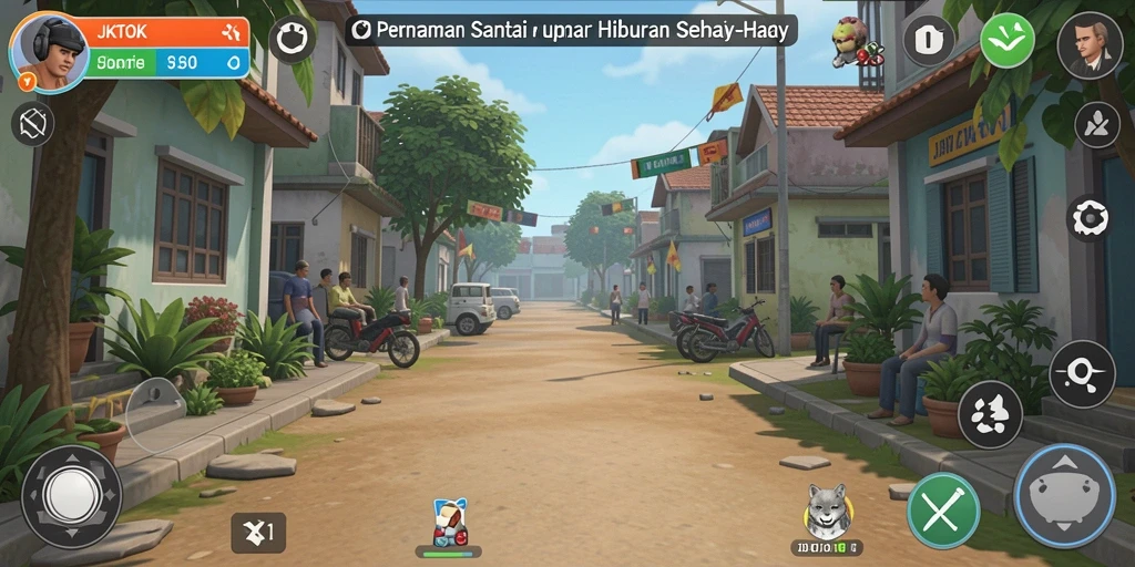 Menampilkan gameplay seru JKTOK dengan grafis cerah dan tantangan menarik.