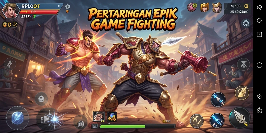 Tampilan gameplay RPLOOT yang penuh aksi dan pertarungan seru.